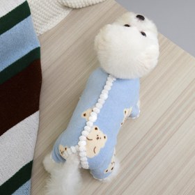 Resim Termal Kadife Köpek Pijamaları Kışlık Tulum - Yumuşak Sıcak Onesie Kolay Giyim Tasarımı, Chihuahua, Yorkie, Poodle, Küçük Köpekler İçin Sevimli Yavru Kıyafeti - Rahat Uyku Giyim & Soğuk Hava Giyim (Pastel Mavi/Pembe/Beyaz) - Evcil Hayvan Sahipleri İçin İdeal Hediye, Köpek Pijamaları, Eğlenceli Evcil Hayvan Giyim, Konforlu Evcil Hayvan Giyim, Evcil Hayvan Sevgileri, Chihuahua Giyim, Şık Evcil Hayvan Giyim, Dayanıklı Evcil Hayvan Giyim, Yavru Onesie, Yavru Ebeveynleri, Köpek Giyim, Küçük Köpek T 