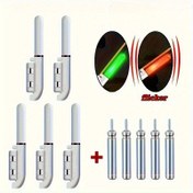 Resim Balık Çiğneme saç tokası Renk Değiştiren Beyaz Balıkçılık Elektronik Çubuk, Işık Yayan Çubuk, Balıkçılık Çubuğu Işık Ucu Led Elektrikli Çalıştırılan, Çubuğun Uçları İçin Pil ile Gece, Gece Kaya Balıkçılığı Aksesuarları CR425 Pil için Uygun 