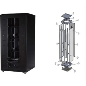 Resim Ulusal Uls - 42U 800X800 Dikili Tip Kabin + Tekerlek Takımı 