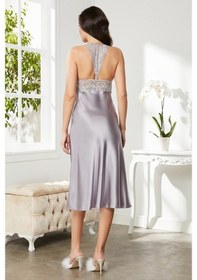 Resim Pierre Cardin Saten Dantelli Gecelik 905 Royal (550651942) 