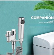 Resim Willowhaven Gri Kare Başlı Duş Tabancası Braket Seti, 2 Çıkışlı Duş Vana Seti, Banyo Balkon Evcil Hayvan Duşu 