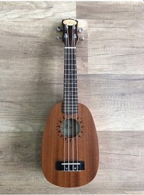 Resim Finks Olive Komple Maun Ağacı Ananas Model Soprano Ukulele -Kılıf 
