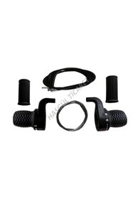 Resim HSGL BİSİKLET SİYAH VİTES KOLU SET NOKTALI 3X7 Mavi - Beyaz 