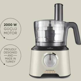 Resim Mastermaid Power Essential Soft Cream Mutfak Robotu, Blender Seti Doğrayıcı 2000W Güçlü Motor 