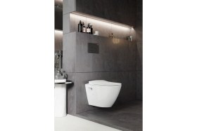 Resim Creavit TP329 Terra Rim-Off Asma Klozet ve Yavaş Kapanan Kapak 