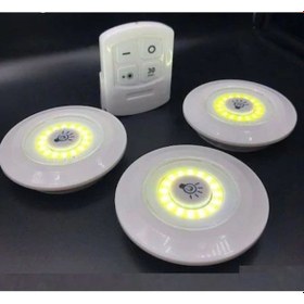 Resim Uzaktan Kumandalı Yapışkanlı Kablosuz Led Spot Lambalar 