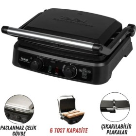 Resim Tefal 2000W ve Zaman Ayarlayıcı Özelliği Elektrikli Premium Izgara ve Tost Makinesi+Mutfak Tartısı Hediyeli 