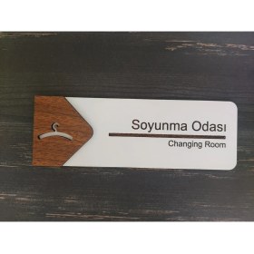Resim Lucena Soyunma Odası Ofis Oda Kapı İsimliği Yönlendirme Tabelası Levhası Kişiselleştirilebilir 