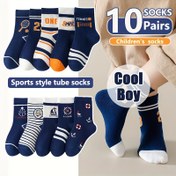 Resim 10 Çift Çocuk Kukla Spor Tarzı Dizaltı Çorapları, Polyester Karışımı %5 Spandeks, Örgü Kumaş, Tüm Mevsim Konforu, Elle Yıkama, 0-14 Yaş Aralığı Çocuklar İçin 