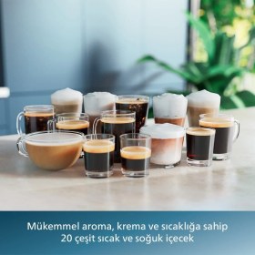Resim Philips 5500 Serisi Lattego Tam Otomatik Seramik Öğütücülü Espresso Makinesi 20 Çeşit Kahve Sessiz Teknoloji 