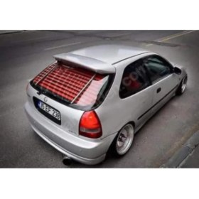 Resim Momo Oto Arka Cam Jaluzi Perde Kırmızı 