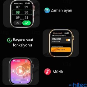 Resim Schitec Watch HK9 Mini Amoled Ekran Android İos Uyumlu Akıllı Saat 