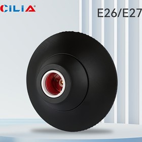 Resim 120V-250V voltajına uygun CILIA 1/2/4 adet E26/E27 Siyah Lamba Ampul Askı Tutucu, dokulu yuvarlak sabit taban braketi, basit beyaz somun soketi, ev ve endüstriyel kullanım için uygundur 