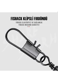 Resim Fishack Paslanmaz Klipsli Fırdöndü Füme No: 9 12'li 