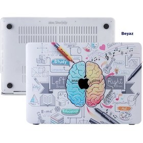 Resim Macbook Air M1 Kılıf 13 inç Beyin Desenli Sert Kapak Darbe Koruma A2337 A2179 A1932 