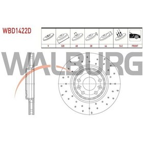 Resim Fren Dıskı On Havalı Performans Delıklı 5 Bjn 320 28x68x44 Renau 