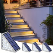 Resim 6 Adet Güneş Enerjili LED Dış Mekan Duvar Lambası, Hareket Sensörlü Merdiven Aydınlatması, Bahçe Yolu veya Kaldırım için Üçgen Tasarım Şerit Işığı, Çatı İle Entegre Solar Panel - Kolay Kurulum (Kablolama Gerekmez), Güneş Reflektör, Dış Mekan için Güneş Enerjili Aydınlatıcılar, Güneş Yolu, Güneş Işığı, Güneş Işıklar, Güneş Enerjili Araç Yolu Işıklar, Güneş Enerjili Basamaklar, Güzel Küçük Led Güneş Enerjili, Güneş Enerjili Yol Işıkları, Duvar Güneş Işığı, Güneş Enerjili 