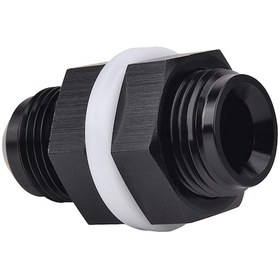 Resim Wezone 8an'dan 8an'a Dış Genişletimli Düz Tip Yakıt Hücresi Tank Boru Bağlantısı - 4000psi Basınçlı, 6061-t6 Aluminyum, Anti-koroziv Siyah Anodize 