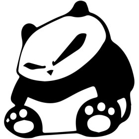 Resim Sinirli Panda (Oto-Motor-Laptop-Duvar-Dekor) 20 x 20 cm 