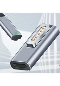 Resim Magsafe Apple Uyumlu MacBook 2 5A Typec Mıknatıslı Dönüştürücü Çevirici Başlı 