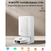Resim Robot Vacuum X10 Plus - 4000 Pa Güçlü Emiş, Otomatik Çöp Boşaltma ve Su Haznesi ile Derin Temizlik 