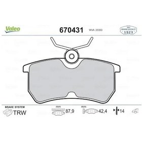 Resim Ford Focus 1 Arka Fren Balatasi 1999-2005 Valeo 670431 