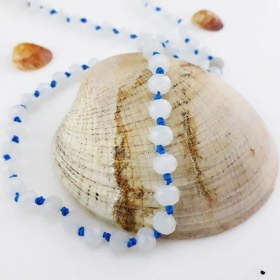 Resim BijuStore Buz Beyazı Kristal Taş Kadın Gözlük Zinciri 