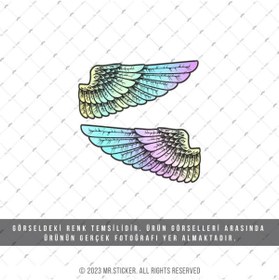 Resim Bay Etiket HLG51 Hologram Büyük Boy Kanat Etiketi Sağ Sol Set 