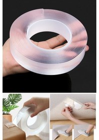 Resim Technojet 5 Metre Çift Taraflı Nano Teknoloji Kalın Ve Süper Güçlü Bant Duvar Çerçeve Taşıyıcı 