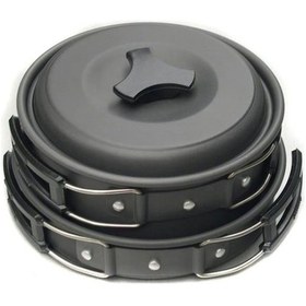 Resim Prestigegoods 1-2 Kişi Alümina Taşınabilir Yapışmaz Tencere Seti Piknik Barbekü Sert Kalın Çok Renkli Çok Renkli 