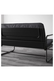 Resim IKEA 2'li Yataklı Kanepe, Knisa Koyu Gri-Siyah 2 Kişilik 