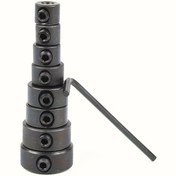 Resim 9 adet MZZ Hassas Matkap Deliği Konumlandırma Aracı Seti - Ayarlanabilir 3-16mm Derinlik Sınırlama Soketi ile Altıgen Anahtar, Profesyonel Sınıf Ahşap/Metal/Plastik Matkap Kılavuzu Sistemi | Ev Atölyeleri ve DIY Tutkunları için İdeal, Altıgen Sürücü, Çelik Yapı, Atölye Aksesuarı | Altıgen Sürücü Matkap Ucu | Dayanıklı Yapı, Matkap Konumlandırma 