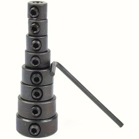 Resim 9 adet MZZ Hassas Matkap Deliği Konumlandırma Aracı Seti - Ayarlanabilir 3-16mm Derinlik Sınırlama Soketi ile Altıgen Anahtar, Profesyonel Sınıf Ahşap/Metal/Plastik Matkap Kılavuzu Sistemi | Ev Atölyeleri ve DIY Tutkunları için İdeal, Altıgen Sürücü, Çelik Yapı, Atölye Aksesuarı | Altıgen Sürücü Matkap Ucu | Dayanıklı Yapı, Matkap Konumlandırma 