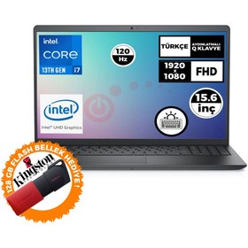 Resim Dell Vostro 3530 i7-1355U 16GB 1TB SSD 15.6'' W11P Laptop + 128 GB Flash Bellek N1601PVNB3530U 028 