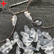 Resim Vidalı Yumuşak Silikon Gözlük Burun Pedleri - 10/20 adet, Kaymaz, Hava Odaklı Tasarım ile Artırılmış Konfor, Tam Onarım Kiti 