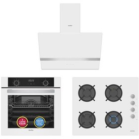Resim Simfer SB8216 - T3507 - SD8739 Airfry Beyaz 3'lü Ankastre Set 