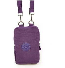 Resim Krinkıl/klinkır İthal Su Geçirmez Omuz Askılı Çapraz Mini Cep Telefon Taşıma Çantası Cüzdan Mor 