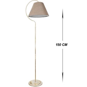 Resim Venon Aydınlatma Venon Lambader Gold Lena Elips Krem Sarı Patine Kahverengi Şapka 