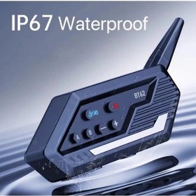 Resim Bt62 Motosiklet Kask Kulaklığı Intercom 2 Intercom Bağlantılı 