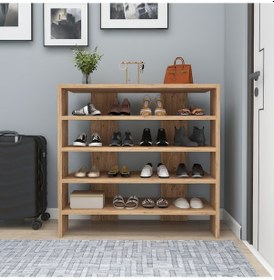 Resim Arnetti Sargel 5 Raflı Dekoratif Ayakkabılık Atlantik Çam Atlantik - Çam 