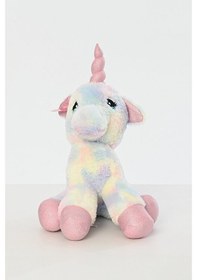 Resim Peluş Rengarenk Unicorn Oyun Ve Uyku Arkadaşı Yastık Çok Renkli 