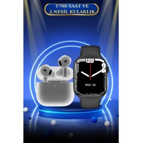 Resim MiraLive 3.nesil Tws Bluetooth Kulaklık ve Dokunmatik Ekran Akıllı Saat Sesli Görüşme 