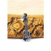 Resim Omar Silver Unisex Gitar Figürlü Kolye Ucu Oksitli Gümüş Kolye Om (498388379) 