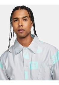 Resim Nike Kd Full-length Button Erkek Gömlek Gri 