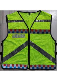 Resim Jandarma Asayiş Fileli Reflektorlu Yelek Sarı 