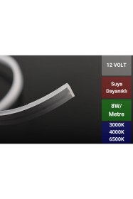 Resim RISHANG Rıshang Dış Mekan Uyumlu Hortum - 12V 6X12MM Esnek Neon LED - 1 Cm'de Kesilir - 3 Yıl Garanti - Crı > 90 