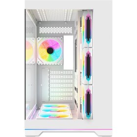 Resim Rampage Kaızer Kumandalı 7*12CM Argb Fan+Kontrolcü Pwm Fanlı Atx/m-Atx Beyaz Oyuncu Kasası 
