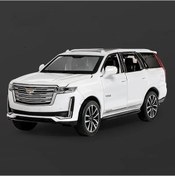 Resim 1:32 Escalade Minyatürer Oyuncak Araba Modelleri Metal Döküt 6 Kapı Akik Ses Beyaz 