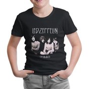 Resim Lordd T-Shirt Lorddd T-Shirt T-Shirt LED Zeppelin - Grup Siyah Çocuk Tshirt 