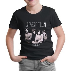 Resim Lordd T-Shirt Lorddd T-Shirt T-Shirt LED Zeppelin - Grup Siyah Çocuk Tshirt 